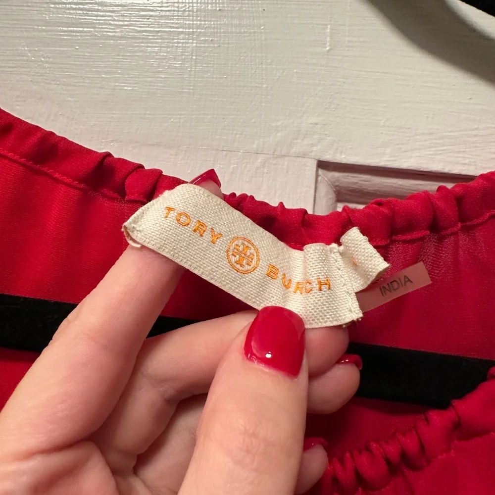 Tory Burch‎ Sylvie Silk Peasant Blouse